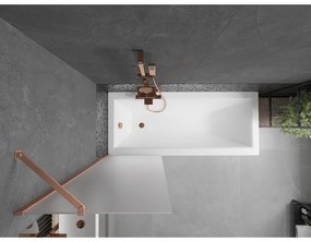 Mexen Next, 1-krídlová vaňová zástena 60 x 150 cm, 6mm sklo námraza, medená matná, 895-060-000-00-30-65