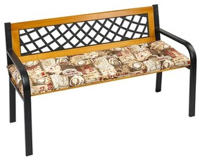 Bellatex Sedák na lavicu prešívaný Káva, 40 x 120 cm