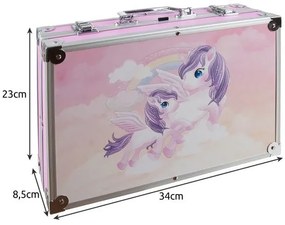 Maliarska súprava v kufríku s jednorožcom