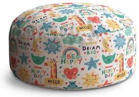 Taburet Circle Happy Day, farebná