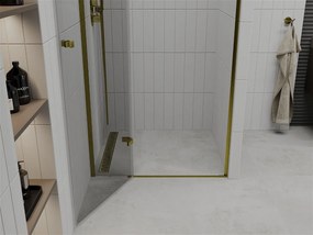 Mexen ROMA sprchové otváracie dvere ku sprchovému kútu 110 cm, číre sklo/zlatá, 854-110-000-50-00