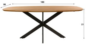 Jedálenský stôl 29-75 Arhus 180x95cm Masív Drevo Acacia - Komfort-nábytok