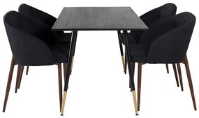 Dipp Arch stolová súprava čierna/čierna
