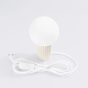 Sollux SL.1721 - Stolná lampa HALO 1xG9/8W/230V pr. 12 cm krémová