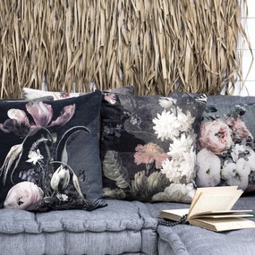 Zamatový vankúš rozkvitnuté kvety Flowers 2 - 45*45*15cm