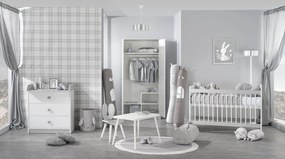 Zásuvková komoda Spencer - biela/šedá