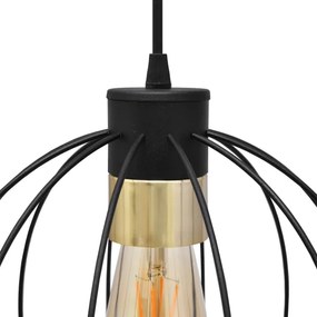 Luster na lanku STARLIGHT 1xE27/15W/230V čierna/zlatá