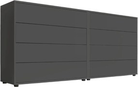 XXXLutz ŠIROKÁ KOMODA, antracitová, 158/73/33 cm MID.YOU - Komody - 001067001403