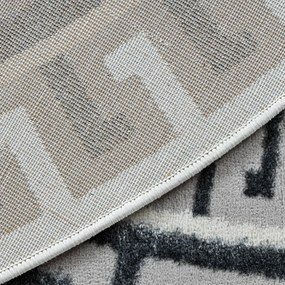 Dywany Łuszczów, Kusový koberec Allure 1960 white/grey kruh, 200x200 (priemer) kruh, šedá, kancelária