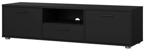 Čierny TV stolík 147x38 cm Media – Tvilum