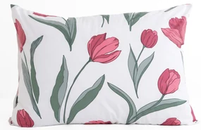 Bavlnená obliečka na vankúš Renforcé 50 × 70 cm – Tulipány