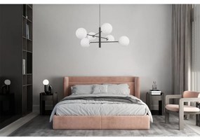 Závesne svietidlo Florence, 6x biele sklenené tienidlo, B/CH