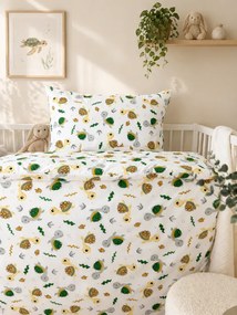 INTERMEDIC SK Detské bavlnené obliečky do postieľky Korytnačka 90x130/45x65 cm