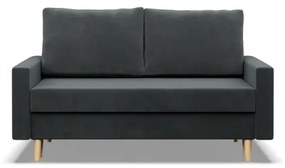 Dvojmiestna pohovka BLANK Elegant rozkladacia, tmavosivá