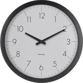 KARLSSON Nástenné hodiny Dainty Outside šedé 40 × 5 cm
