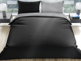 Gipetex Natural Dream Talianská obliečka 100% bavlna LUX Doubleface čierná/sivá - 140x220 / 70x90 cm
