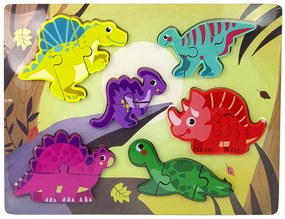 Lean Toys Drevené puzzle - Dinosaury