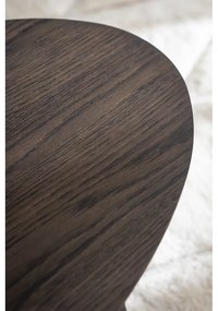 Tmavohnedý konferenčný stolík v dekore duba 65x130 cm Yumi – Rowico