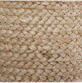 Okrúhle jutové koše SEAGRASS sada 3 ks, biela