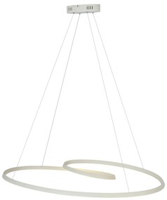 Škandinávske závesné svietidlo béžové 110 cm vrátane LED s 3-stupňovým stmievaním - Circuit