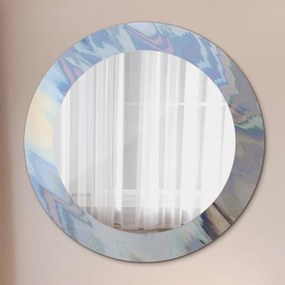 Okrúhle ozdobné zrkadlo Holografická textúra fi 60 cm