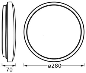 Ledvance - LED Stropné svietidlo ORBIS LONDON LED/16W/230V čierna