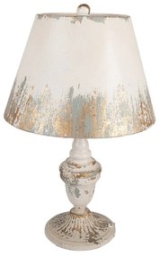 Rustikálna stolná lampa vintage - patina - kovové tienidlo Ø36x55