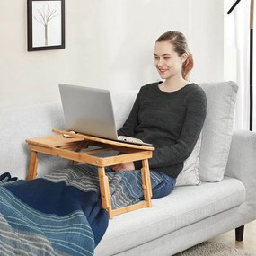 Bambusový stolík na laptop