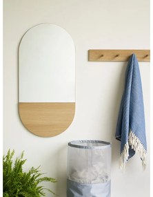 Nástenný vešiak z dubového dreva v prírodnej farbe Folk – Hübsch