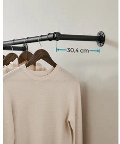 Nástenný vešiak na ramienka LINEA čierny