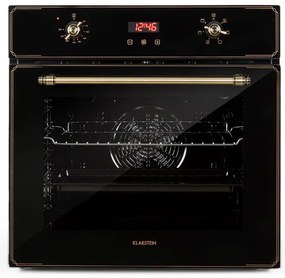 Klarstein Elizabeth, vstavaná rúra, retro dizajn, 6 funkcií, 50 – 250 °C, čierna