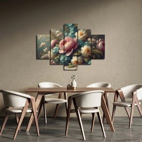 Obraz - Zátišie s kvetmi - maľba (150x105 cm)