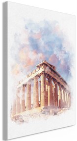 Artgeist Obraz - Painted Parthenon (1 Part) Vertical Veľkosť: 20x30, Verzia: Na talianskom plátne
