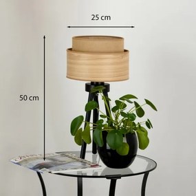 Brilagi - Stolná lampa MONTANA BOHO 1xE27/15W/230V hnedá/čierna