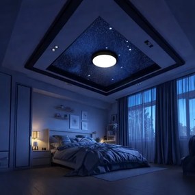 Brilagi - LED RGBW stmievateľné stropné svietidlo VIBE LED/24W/230V 3000-6500K čierne +s diaľkovým ovládaním