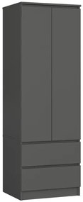 Skriňa STAR S 60 cm 2D 2SZ grafitová / sivá