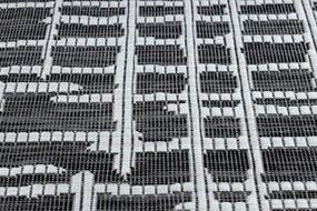 Dywany Łuszczów, Kusový koberec Sion Sisal Trellis 22144 black/ecru – na von aj na doma, 160x220, šedá, chodba / predsieň