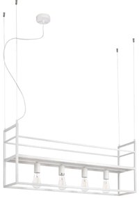 ONLI - Luster na lanku s poličkou JEFFER 4xE27/22W/230V biela