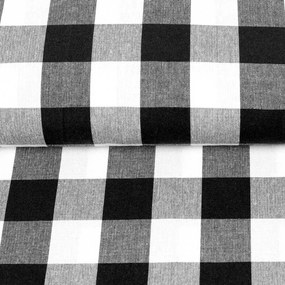 Bavlnená látka Olivia OL-004 Čierno-biela kocka veľká - šírka 150 cm