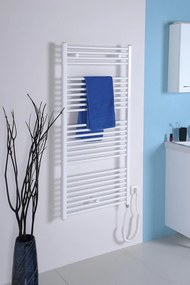 Aqualine, DIRECT-E elektrické vykurovacie teleso, rovné, 450x960 mm, 300 W, čierna, ILE94TB