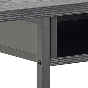 Čierny konzolový stolík v dekore jaseňa 40x140 cm Darlington – Actona