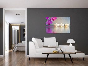 Obraz sviečok na vode (90x60 cm)