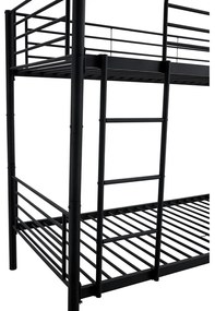 Posteľ Bunky 90 x 200 cm, patrová, čierna