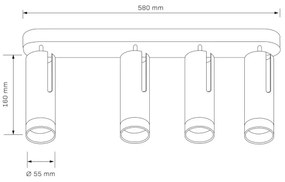 Bodové svietidlo FADO 4xGU10/10W/230V biela