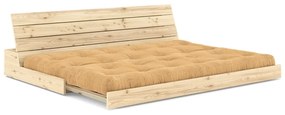 Menčestrová rozkladacia pohovka vo svetlohnedo-horčicovej farbe 196 cm Base – Karup Design