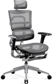 Ergonomická kancelárska stolička s podnožkou Normal Size, čierny-sivý: Diablo V-Master