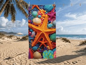 Rýchloschnúca plážová osuška COLOR SEA farebná 70 x 140 cm, 100% mikrovlákno