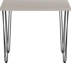 Vintino Jedálenský stôl RIMINI 100 × 60 cm – kašmírový / čierne kovové nohy