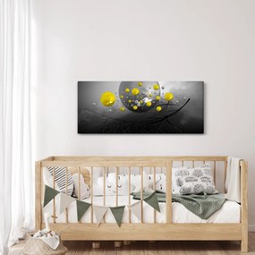 Obraz - žlté abstraktné gule (120x50 cm)