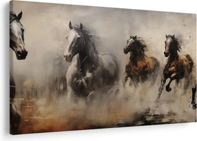 Obraz - Olejomaľba koní (90x60 cm)